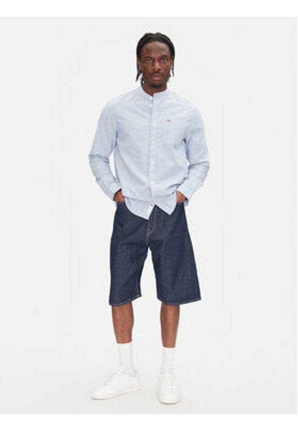 Tommy Jeans Koszula DM0DM20876 Niebieski Regular Fit. Kolor: niebieski. Materiał: bawełna