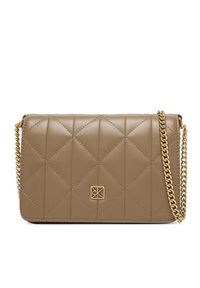 Calvin Klein Torebka Quilted Mini Chain Bag LV04F3321G Beżowy. Kolor: beżowy. Materiał: skórzane #3