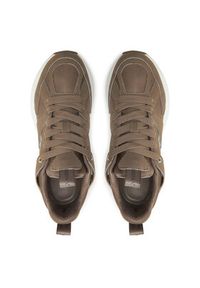 DKNY Sneakersy Zofi K4402944 Brązowy. Kolor: brązowy. Materiał: materiał #5
