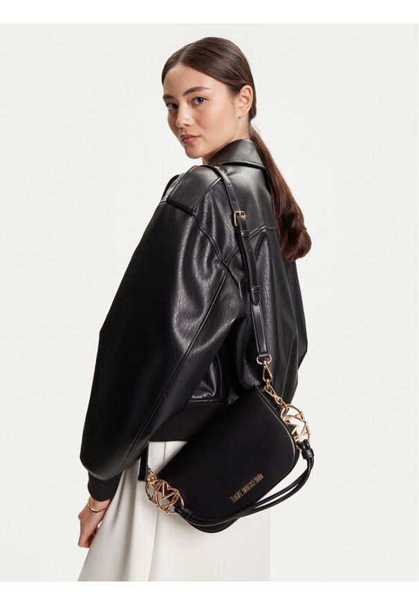 Love Moschino - LOVE MOSCHINO Torebka JC4049PP1NLF0000 Czarny. Kolor: czarny. Materiał: skórzane