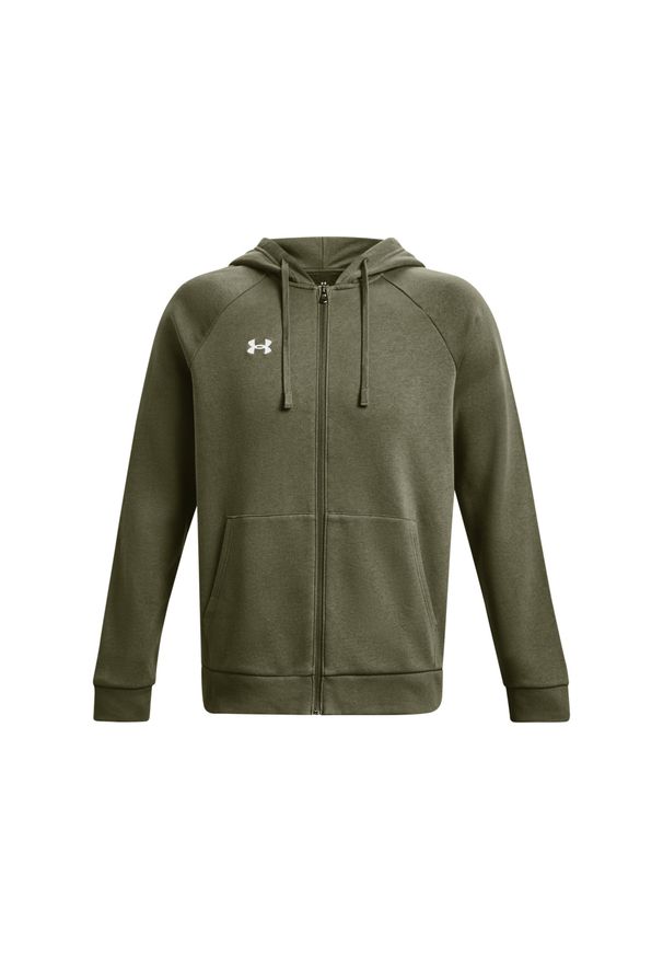 Polarowa bluza z kapturem zapinana na zamek Under Armour Rival. Typ kołnierza: kaptur. Kolor: zielony, biały, wielokolorowy. Materiał: polar. Sport: bieganie