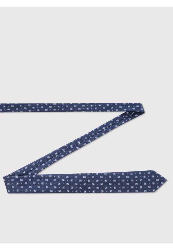 Pako Lorente - PAKO LORENTE – Granatowy krawat mikrowzór. Kolor: niebieski. Materiał: poliester