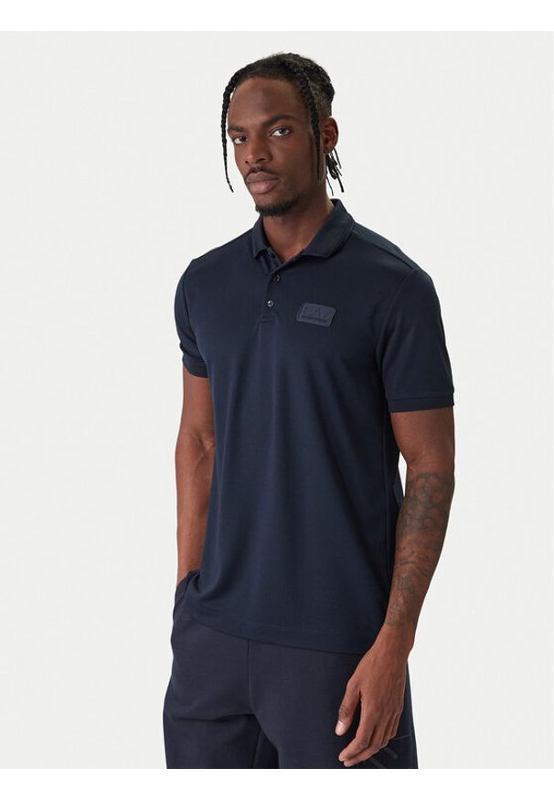 EA7 Emporio Armani Polo 7M001359 AF13862 UB102 Granatowy Slim Fit. Typ kołnierza: polo. Kolor: niebieski. Materiał: syntetyk