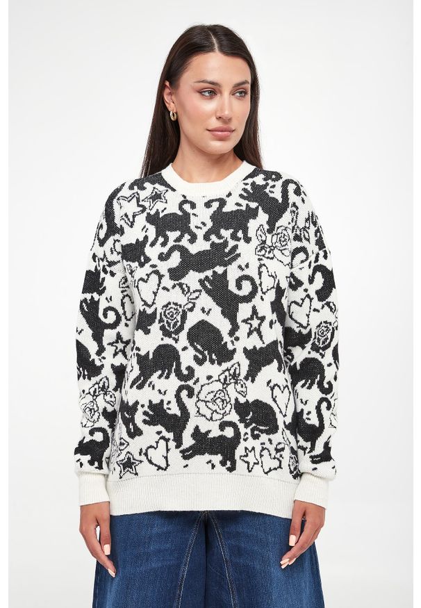 Twinset Milano - Sweter damski z wełną TWINSET. Materiał: wełna