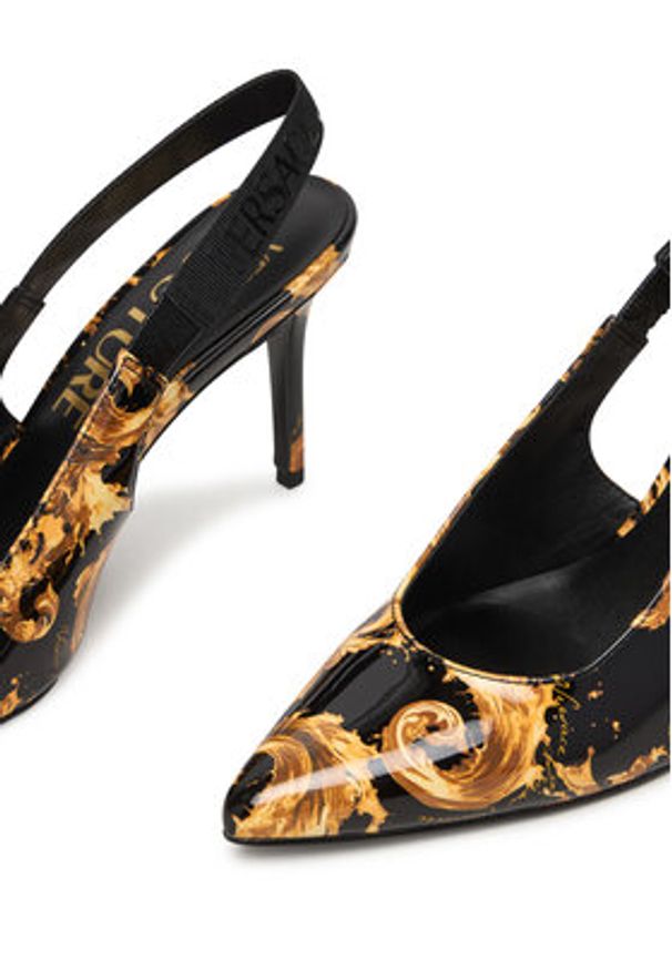 Versace Jeans Couture Szpilki 80VA3S52 ZS366 G89 Czarny. Kolor: czarny. Materiał: skóra. Obcas: na szpilce