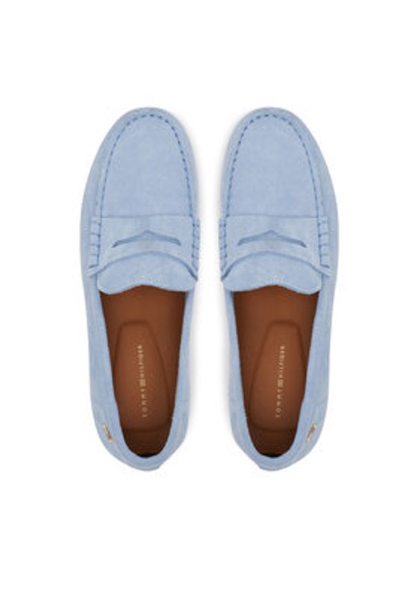 TOMMY HILFIGER - Tommy Hilfiger Mokasyny Flag Soft Suede Driver Loafer FW0FW08558 Niebieski. Kolor: niebieski. Materiał: zamsz, skóra