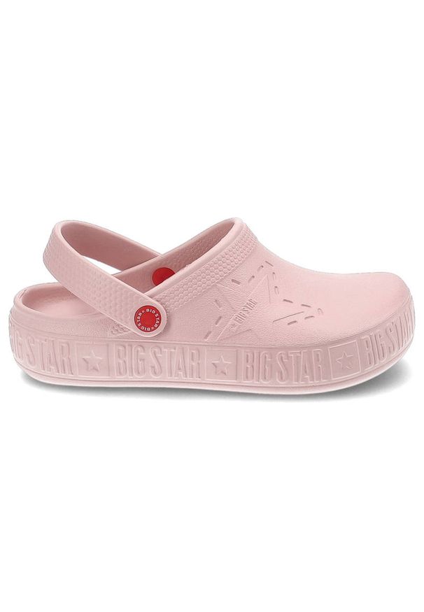 Big-Star - Różowe Klapki Big Star Modne Dziecięce Buty Na Lato. Okazja: na plażę. Kolor: różowy. Sezon: lato