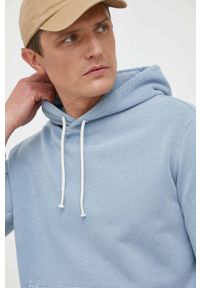 Polo Ralph Lauren bluza bawełniana męska kolor niebieski z kapturem gładka. Typ kołnierza: kaptur, polo. Kolor: niebieski. Materiał: bawełna. Wzór: gładki #3