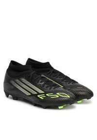 Adidas - adidas Buty do piłki nożnej F50 League Mid Firm/Multi-Ground Boots JI0887 Czarny. Kolor: czarny. Materiał: materiał #2