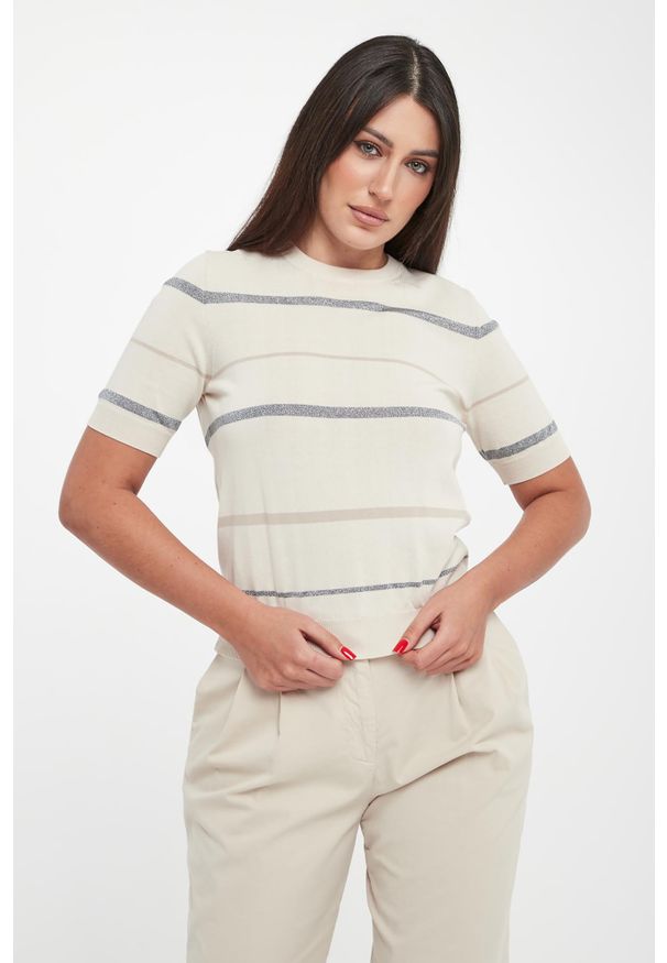 Sweter damski w paski PESERICO. Wzór: paski