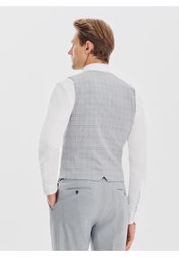 Pako Lorente - PAKO LORENTE - Dwurzędowa kamizelka męska w kratę. Materiał: poliester, wiskoza, elastan. Styl: młodzieżowy, elegancki #6