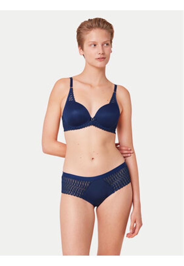 Triumph Biustonosz z fiszbiną Aura Spotlight 10216459 Niebieski. Kolor: niebieski. Materiał: syntetyk