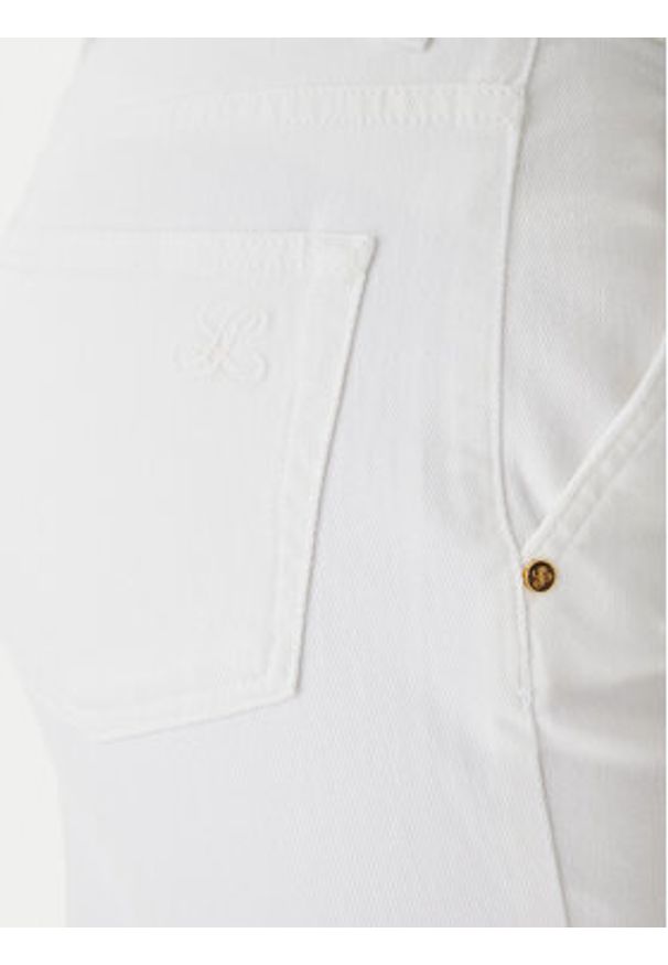 Luisa Spagnoli Jeansy Aroma 542975 Biały Straight Fit. Kolor: biały