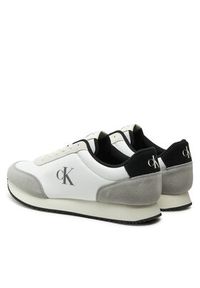 Calvin Klein Jeans Sneakersy Retro Runner Iconic Snk YM0YM01119 Biały. Kolor: biały. Materiał: skóra, zamsz