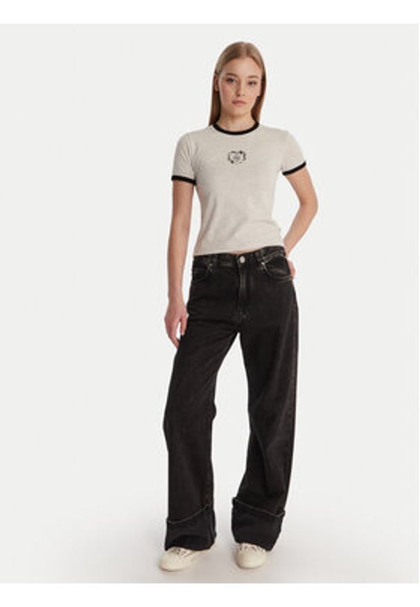 Guess Jeans T-Shirt W6RI16 J1314 Szary Classic Fit. Kolor: szary. Materiał: bawełna