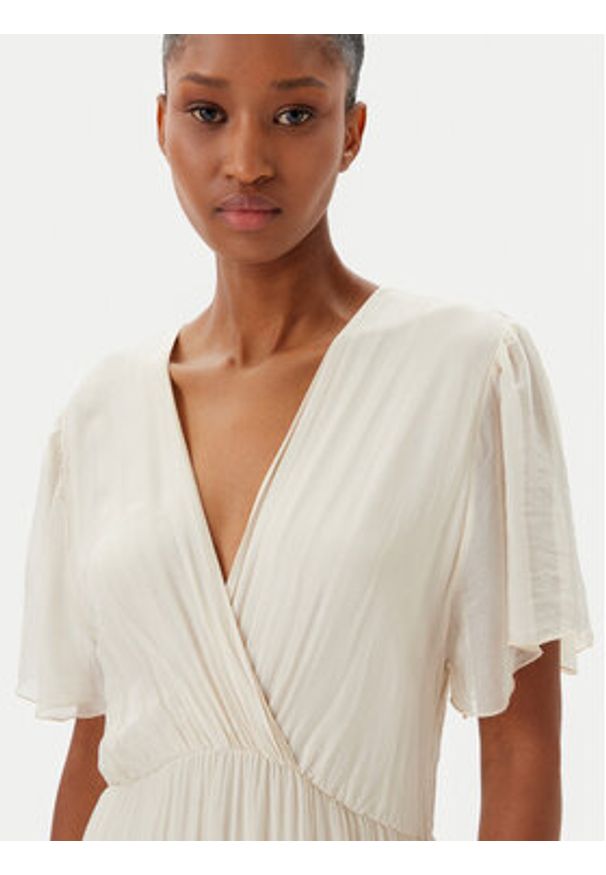 Haveone Sukienka letnia AFF-N006 Écru Loose Fit. Materiał: wiskoza. Sezon: lato