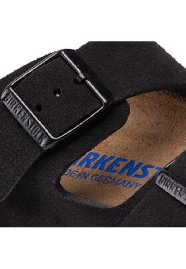 Birkenstock Klapki Arizona Bs 0951323 Czarny. Kolor: czarny. Materiał: skóra, zamsz