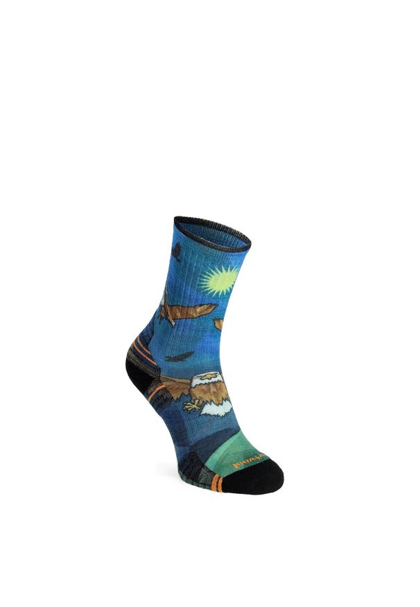 Skarpety turystyczne Smartwool Hike Targeted Cushion Eagle Print Crew Socks. Kolor: niebieski. Wzór: nadruk