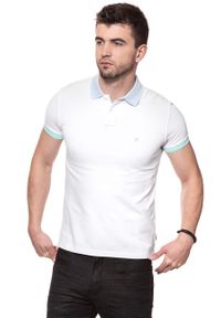 Wrangler - WRANGLER POLO CONTRAST POLO WHITE W7B59K412. Typ kołnierza: polo #3