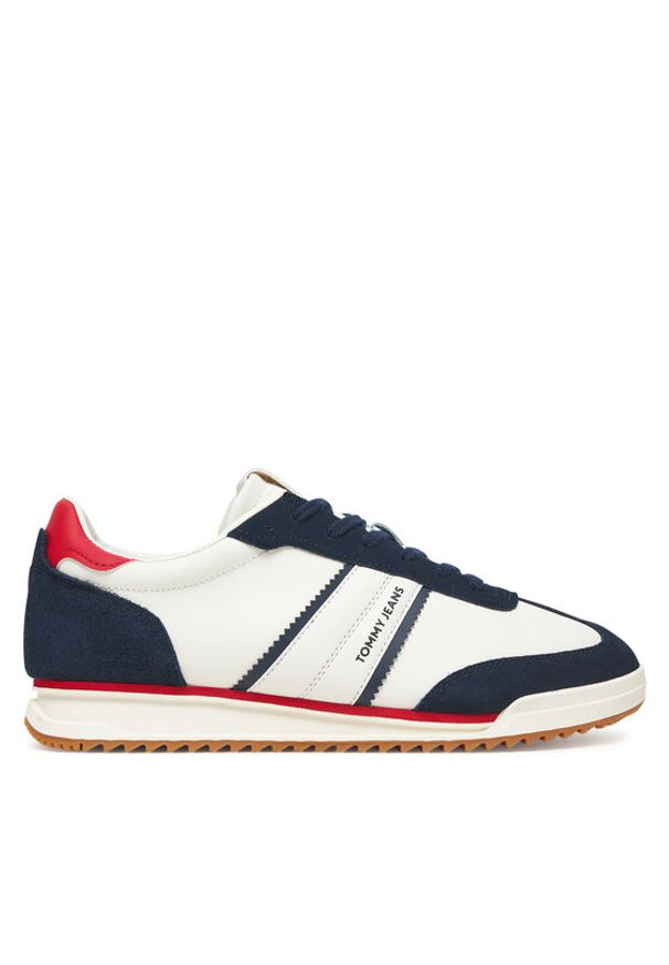 Tommy Jeans Sneakersy Tjm Retro Runner Cleated EM0EM01619 Biały. Kolor: biały. Materiał: skóra