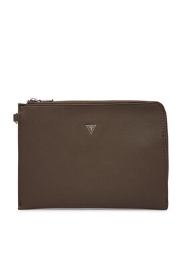 Guess Saszetka PMBASA P5235 Brązowy. Kolor: brązowy. Materiał: skóra