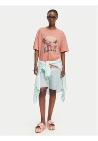 Roxy T-Shirt Talloversize Washed ERJZT06081 Pomarańczowy jasny Loose Fit. Kolor: pomarańczowy. Materiał: bawełna #3