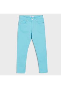 Sinsay - Elastyczne spodnie materiałowe - Turkusowy. Kolor: turkusowy #1