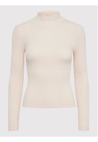 Pieces Golf Crista 17115049 Beżowy Slim Fit. Typ kołnierza: golf. Kolor: beżowy. Materiał: wiskoza #5