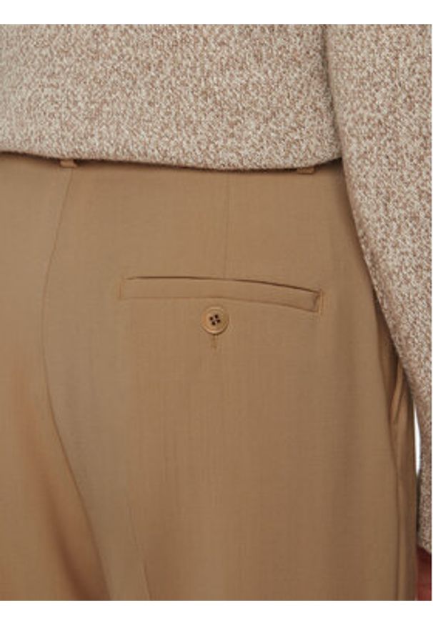 Weekend Max Mara Spodnie palazzo Visivo 2515131041 Beżowy Wide Leg. Kolor: beżowy. Materiał: wełna
