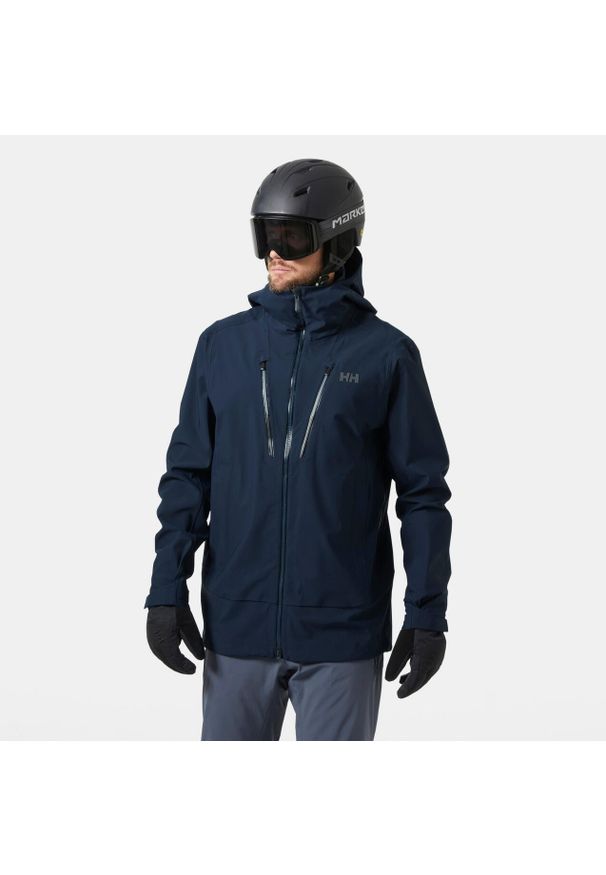 Długa kurtka narciarska Helly Hansen Alpha. Kolor: niebieski. Długość: długie. Sezon: zima. Sport: narciarstwo