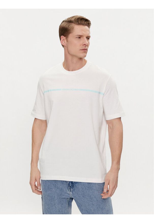 Armani Exchange T-Shirt 3DZTLG ZJ9JZ 1116 Biały Regular Fit. Kolor: biały. Materiał: bawełna