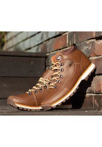 Skórzane buty męskie trekkingowe ciemny brąz Outback Bustagrip brązowe. Kolor: brązowy. Materiał: skóra #10