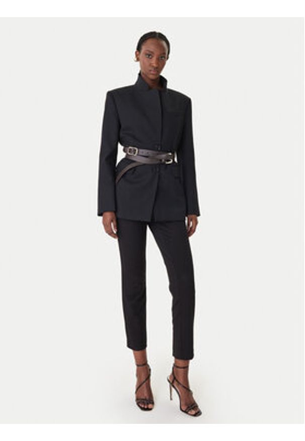 Patrizia Pepe Spodnie materiałowe 8P0823/A715-K103 Czarny Regular Fit. Kolor: czarny. Materiał: wiskoza