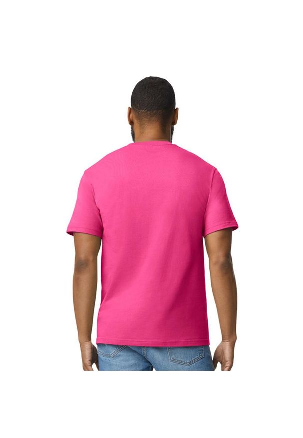 GILDAN - Koszulka Unisex Dla Dorosłych Softstyle Midweight. Kolor: różowy. Sport: turystyka piesza