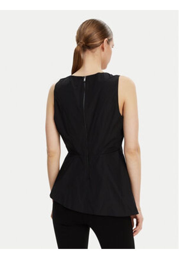 DKNY Bluzka P4JA1Z31 Czarny Regular Fit. Kolor: czarny. Materiał: syntetyk