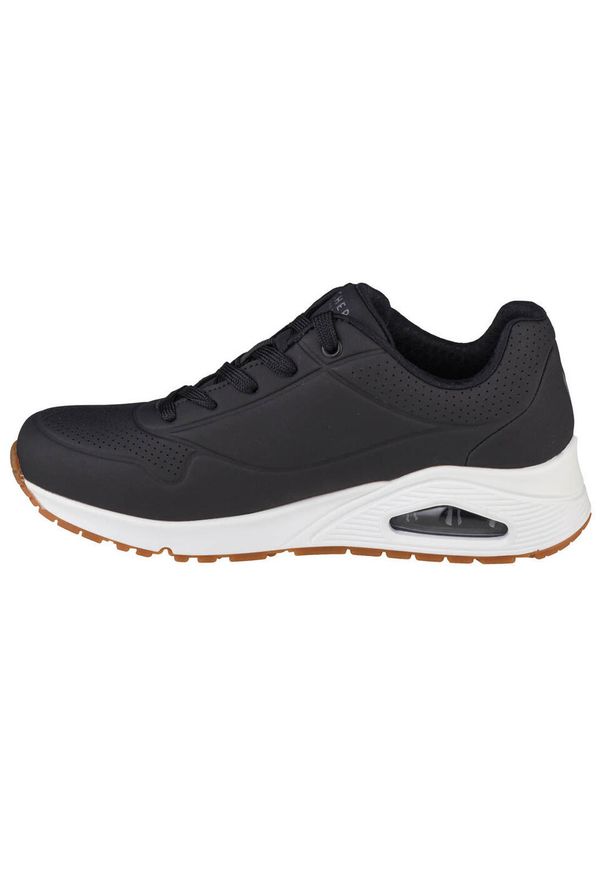 skechers - Buty sportowe Sneakersy damskie, Skechers Uno-Stand on Air. Kolor: czarny, biały, wielokolorowy. Materiał: poliester, materiał, guma, syntetyk. Sport: turystyka piesza