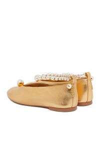 Gino Rossi - GINO ROSSI Baleriny CEO-ROSE-LT1670-9 Złoty. Kolor: złoty. Materiał: skóra #8