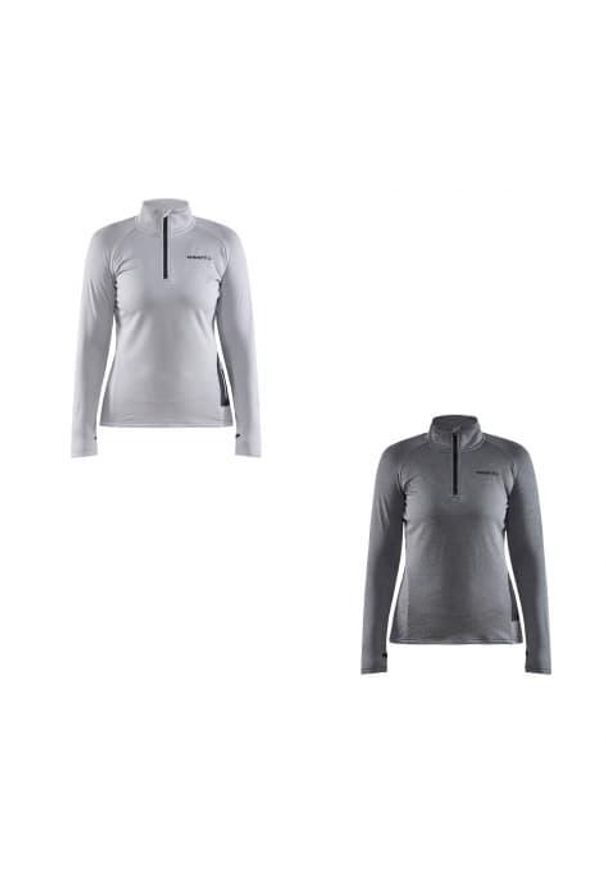 Koszulka damska Craft core trim thermal midlayer. Kolor: szary. Długość rękawa: długi rękaw