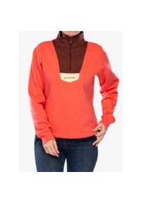 columbia - Bluza z zamkiem damska Columbia Lodge Quarter Zip. Kolor: czerwony. Sport: turystyka piesza