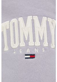 Tommy Jeans Spodnie DW0DW12107.PPYY damskie kolor fioletowy z aplikacją. Stan: podwyższony. Kolor: fioletowy. Materiał: bawełna. Wzór: aplikacja #3
