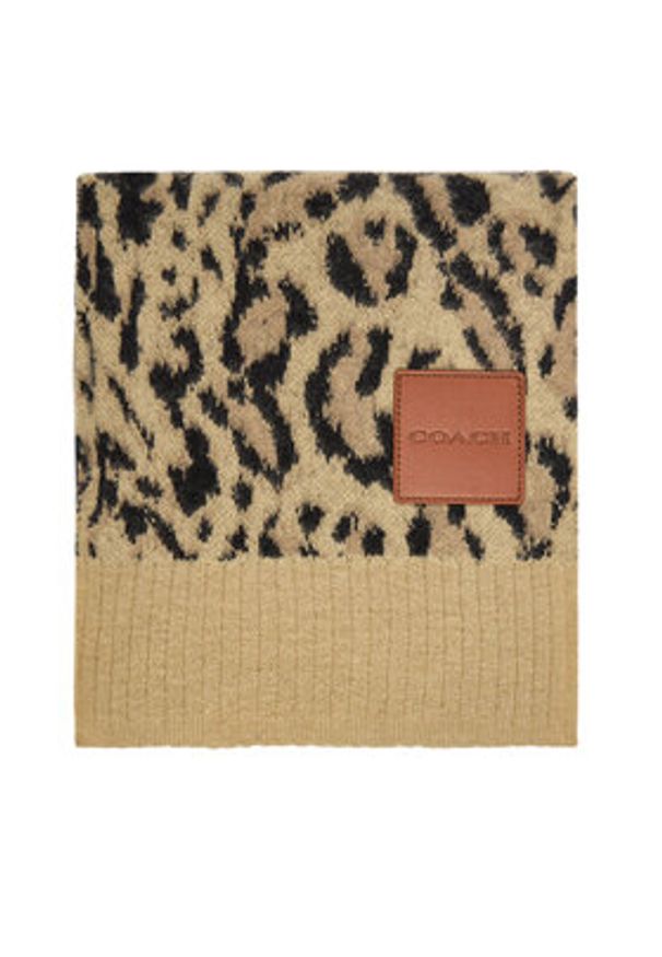 Coach Szalik CCM91 Beżowy. Kolor: beżowy. Materiał: poliamid, nylon