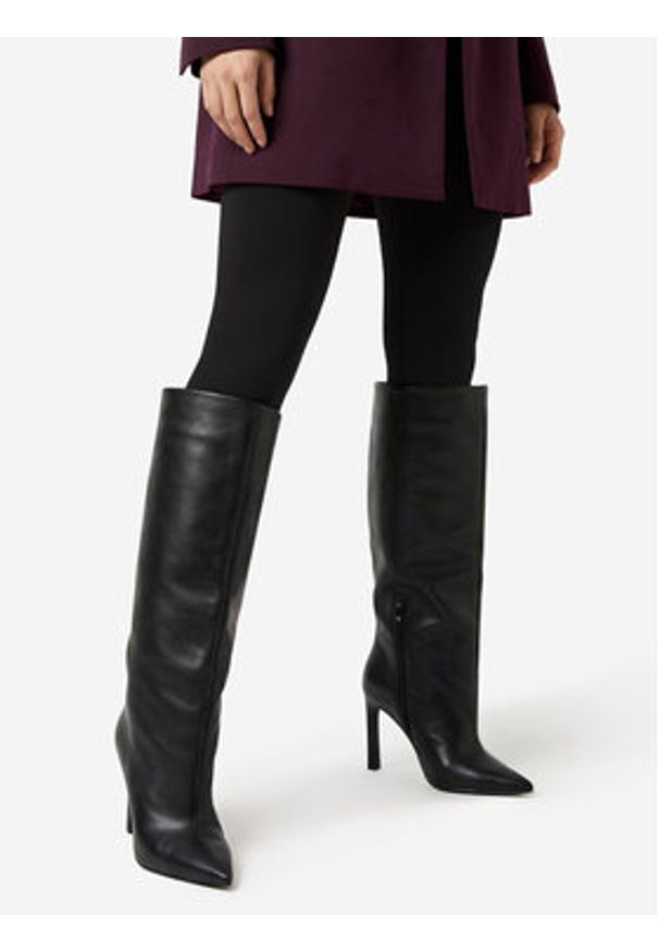 Eva Minge Kozaki EO-SURI-1 Czarny. Kolor: czarny. Materiał: skóra