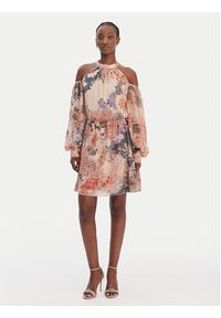 Guess Sukienka koktajlowa W6GK05 W1577 Beżowy Regular Fit. Kolor: beżowy. Materiał: syntetyk. Styl: wizytowy #2