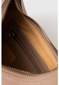 Pinko torebka skórzana kolor beżowy. Kolor: beżowy. Materiał: skórzane #4