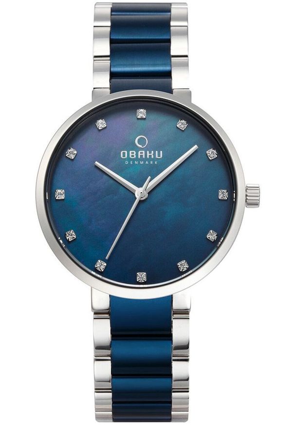 OBAKU - Zegarek damski Obaku Denmark V189LXCLSL1 CYRKONIE srebrny. Kolor: srebrny