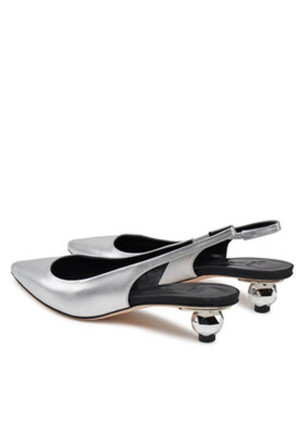 Weekend Max Mara Czółenka Gallico 2515521034600 Srebrny. Kolor: srebrny. Materiał: skóra