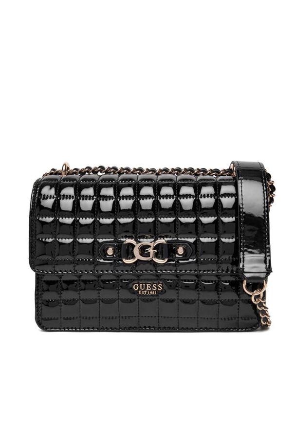 Guess Torebka Nadira HWQT84 24210 Czarny. Kolor: czarny. Materiał: skórzane