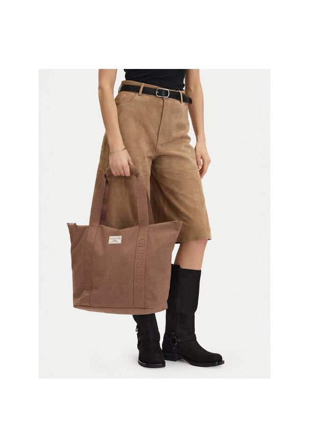 Torebka Guess Jeans. Kolor: brązowy