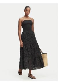 Iconique Sukienka letnia Sirya IC26-007 Czarny Regular Fit. Kolor: czarny. Materiał: bawełna. Sezon: lato #5