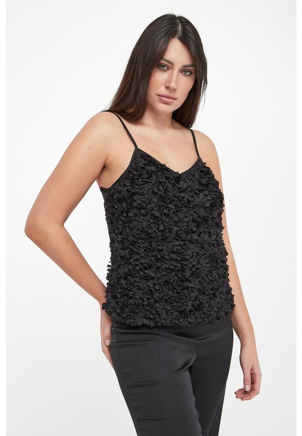 Twinset Milano - Top damski z kwiatami TWINSET ACTITUDE. Wzór: kwiaty